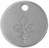 French Medallion,
1" diameter, nickel silver